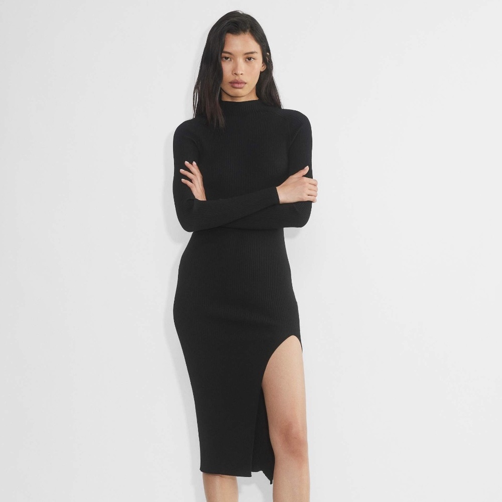 Aritzia Wilfred Free Alchemy Dress | XS | Ribbed Sweater Midi | Slit